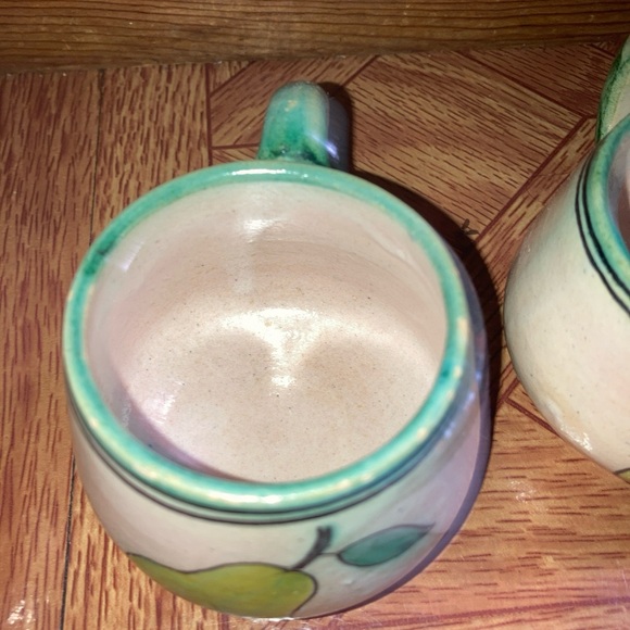 VTG Puente Arzobispo ACB SIGNED Pitcher 
Teacups Pears Jar Ceramic Pottery Set - Picture 4 of 12